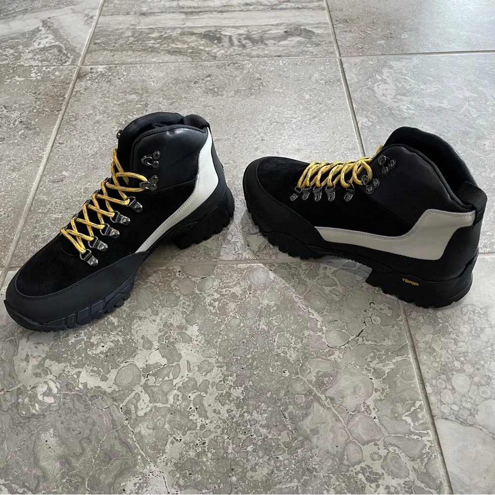 J. Linderberg Hiker High Boots in Black, Size 42 New in Box
